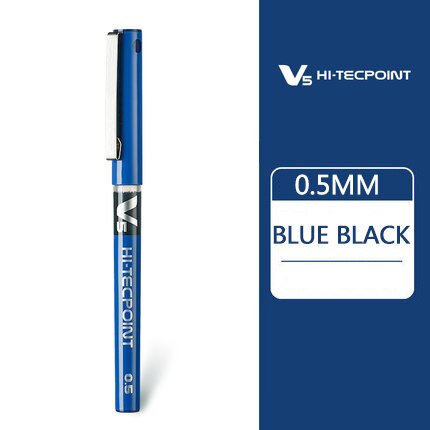 6/12 Uds piloto BX-V5 aguja completa recta bolígrafo líquido BX-V5 0,5mm gel bolígrafo multicolor de gran capacidad: Azul marino / 12pieces