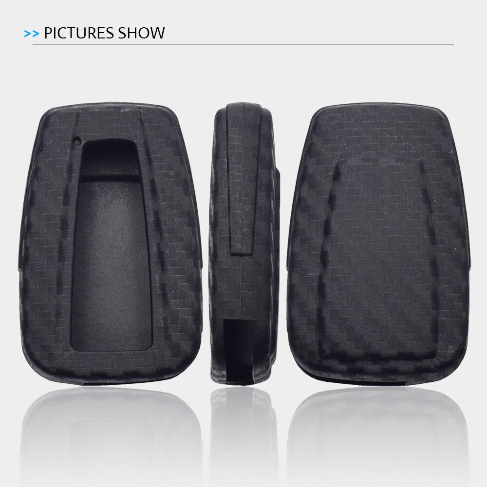Carbon Silicone Car Key Case For Toyota CHR C-HR Camry RAV4 Smart Keyless Remote Fob Cover Keychain Protector Keys Bag