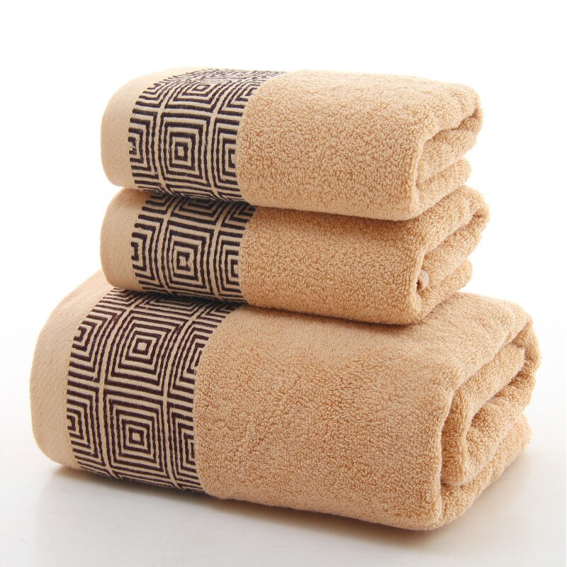 Cotton Towel Bath Towel Set Bath Towel 140x70cm Towel 35x75cm Soft Absorbent Three-Piece Set: 3pcs7