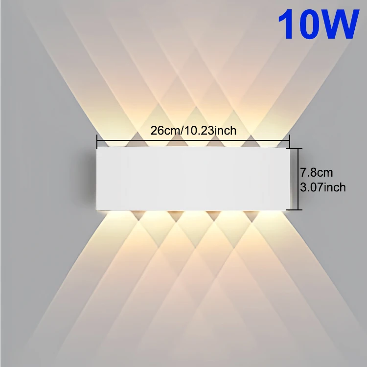 Moderne LED-wandlamp buiten waterdicht op en neer lamp tuin gang binnen slaapkamer woonkamer woondecoratie: Light Grey / green / 4W