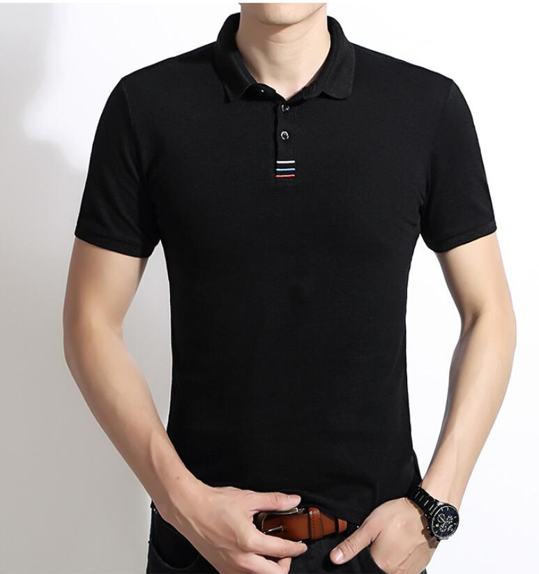 Men's Polo Shirt Cotton Short Sleeve Shirt Summer Breathable Solid Male Casual Business Menswear