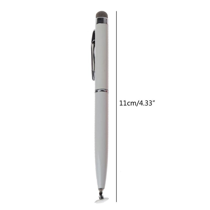 2 in 1 Fiber Metal Tip Stylus Capacitance Pen Screen Touch Drawing Tablet Pen