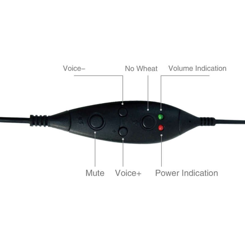 Usb Wired Gaming Earphone Adjustable Volume Control Headphone Stereo Sound Noise Canceling Headset With Microphone