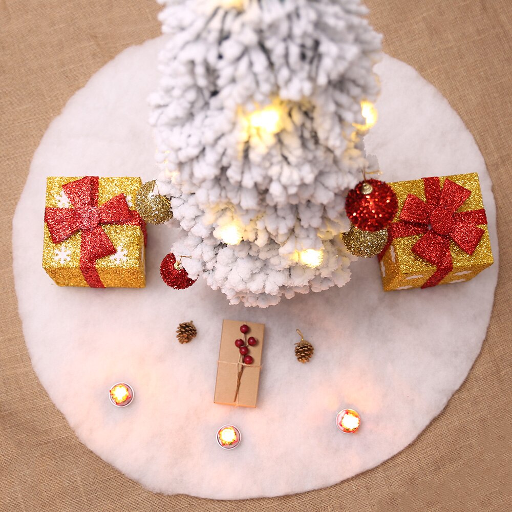 60cm sne plys juletræ nederdele klud bund gulvmåtte dækning xmas fest dekoration gulvmåtte dækning ornamenter slipcover dekor