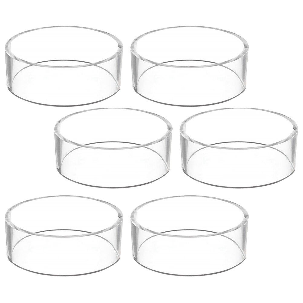 6Pcs Storage Brackets Display Racks Storage Racks Home (Transparent): Default Title