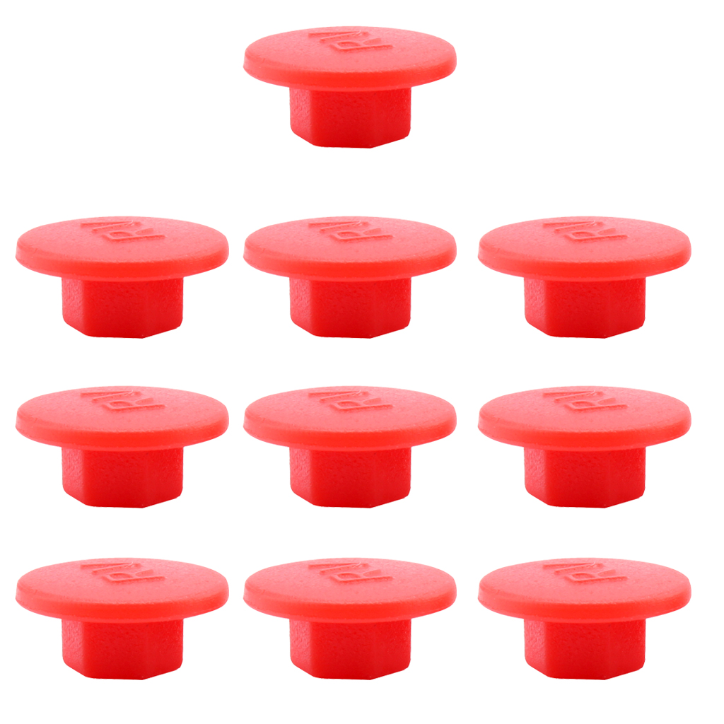 10pcs Hex Socket Allen Screw Hexagon Head Headset Cover Cap Protector M6: Red