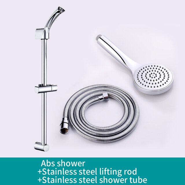 Handheld Showerhead with Adjustable ABS Slider Showering System Spray Chrome Plated Hand Shower: Whole Shower Set