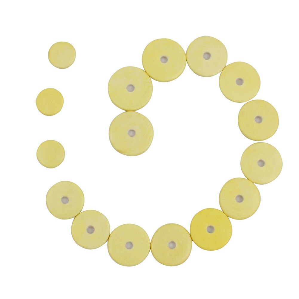 16er- pack flötenpolster, flötenlederpolster, gelbes flötenleder, instrumentenzubehör, polster für musikinstrumente