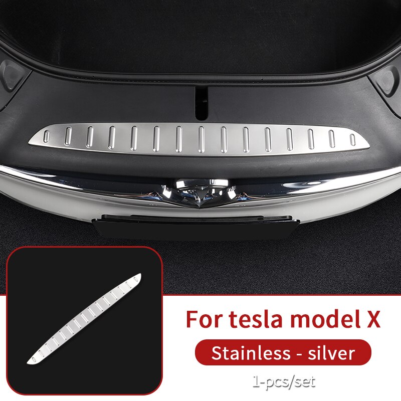 Frontskyddspanel för tesla modell x tillbehör tesla modell x interiör tillbehör: Silver 1 st