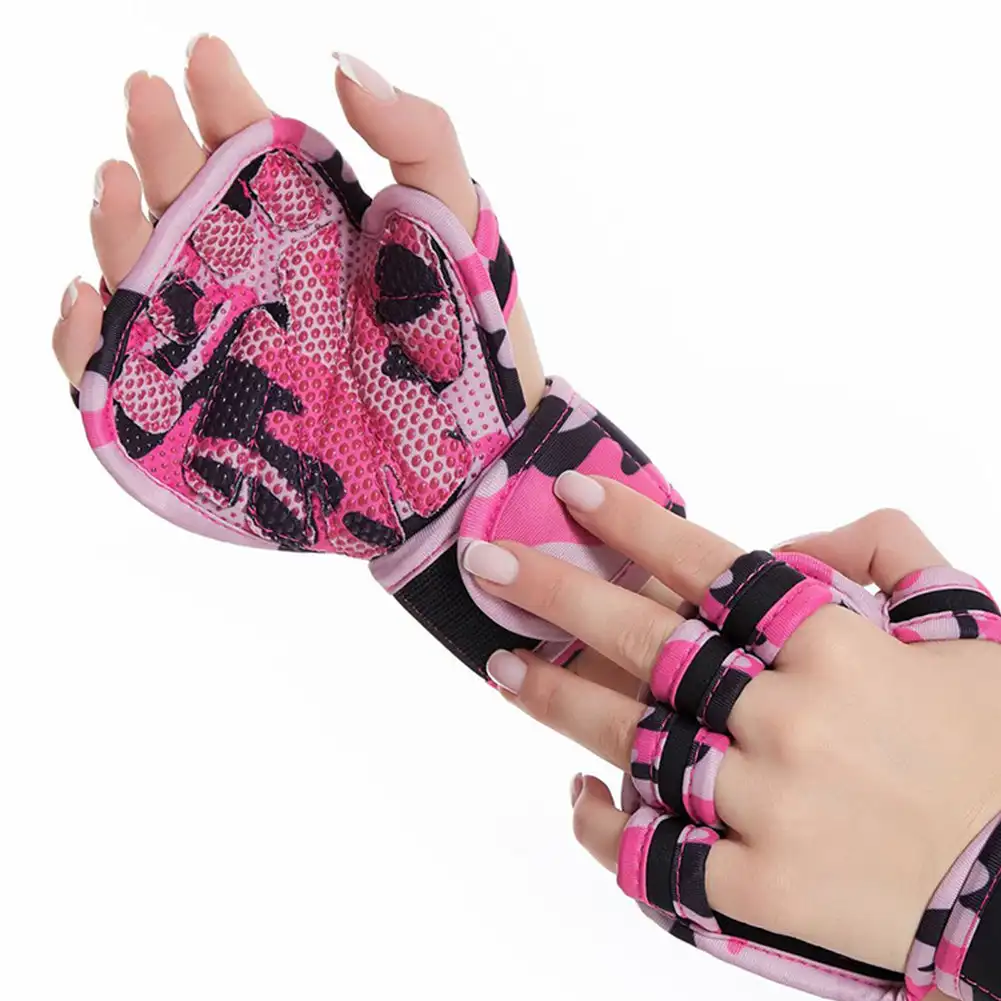 Luvas de musculação para homens e mulheres, protetor de palma, fitness, esportes, musculação, ginástica, mão, pulso, 2 peças: Luz amarela / M