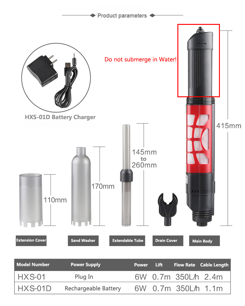 Aquarium Automatische Grind Elektrische Reiniger Waterfilter Zandwasmachine Sifon Stofzuiggereedschap voor Aquarium Aquarium