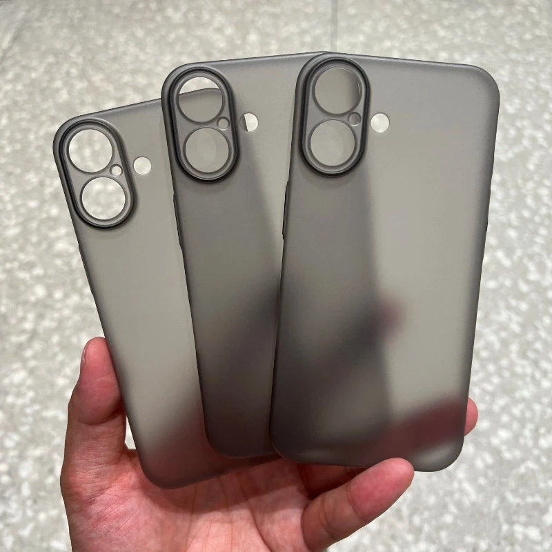 Luxe Ultra Dunne PP Case Voor iPhone 16 15 14 Plus 13 12 Mini 11 Pro X XR XS Max doorschijnend Helder Slanke Harde Schokbestendige Cover