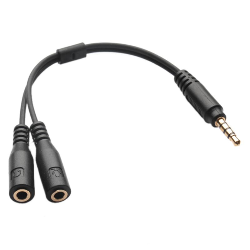3.5Mm Headset Adapter Kabel Ctia 4 Pole Trrs Male Naar 2X3 Pole Vrouwelijke Y Splitter Headphone Jack splitter Cord Voor Xbox Een PS4