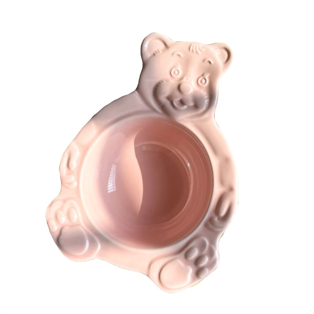 Bol ours de dessin animé mignon bol à céréales pour Dessert assiette en céramique couverts plateau à salade bol à soupe plat plateau de cuisson de gâteaux, vaisselle de cuisine: B