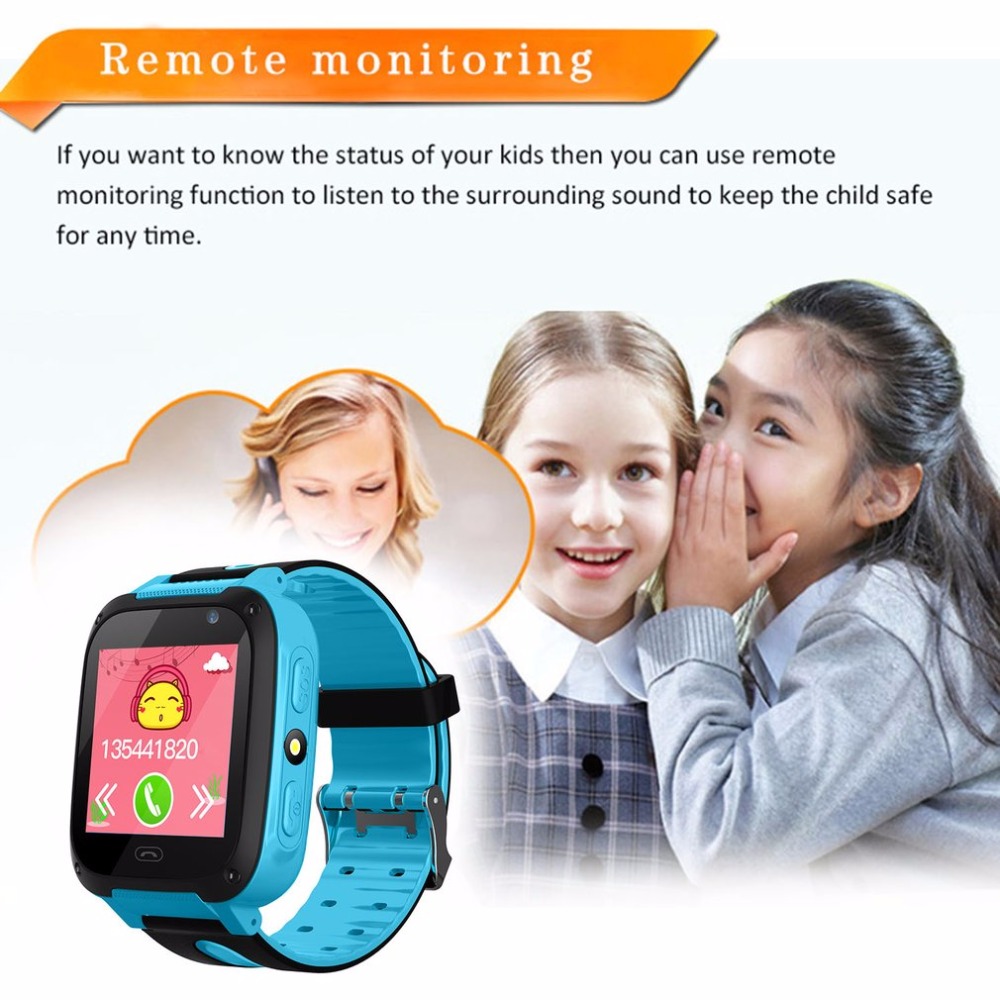 V6 Children'S Phone Watch Two-Way Conversation Smart Watch For Positioning Intelligent Power Saving Watch Pink Blue