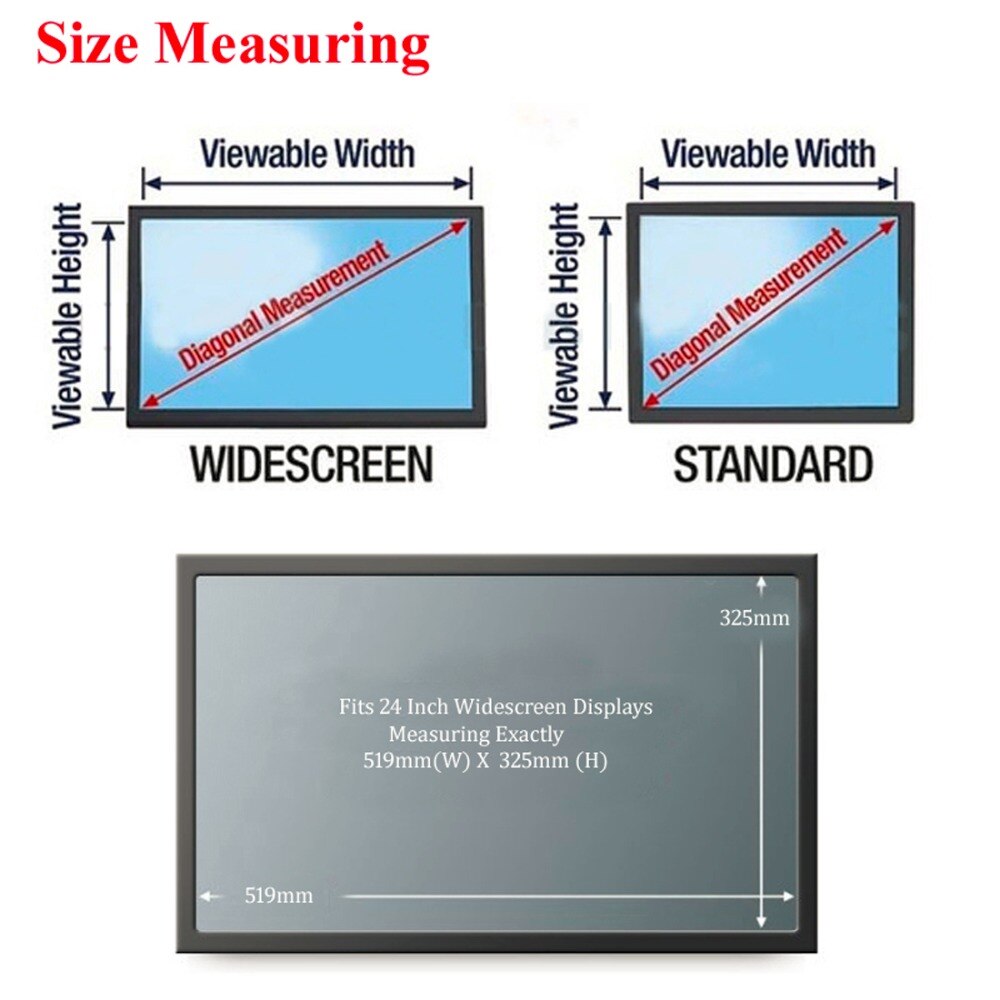 Filtro Privacy antiriflesso da 24 &quot;(misurato in diagonale) per monitor LCD per Computer Widescreen (16:10)