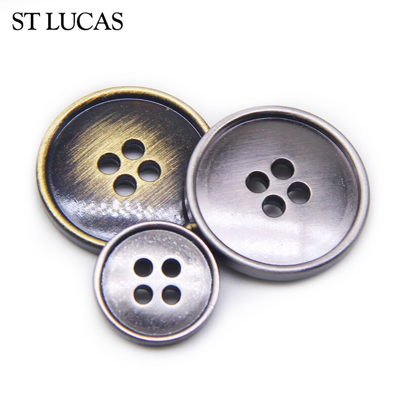 arrived 10pcs/lot metal button bronze old silver sewing button for jacket seweat overcoat garment accessories