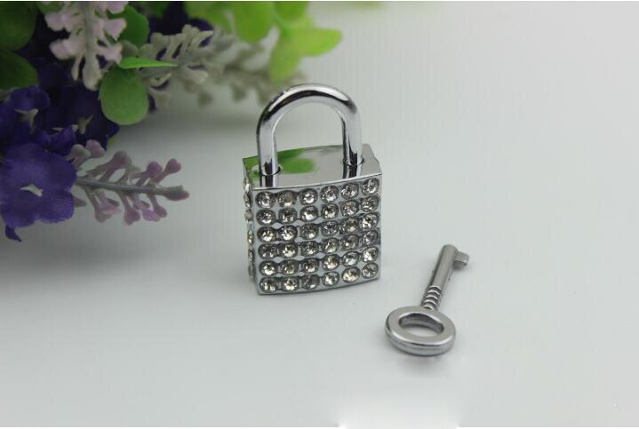 Bagage hardware accessoires DIY diamant hangslot handtassen lock bagage sloten hardware metalen accessoires