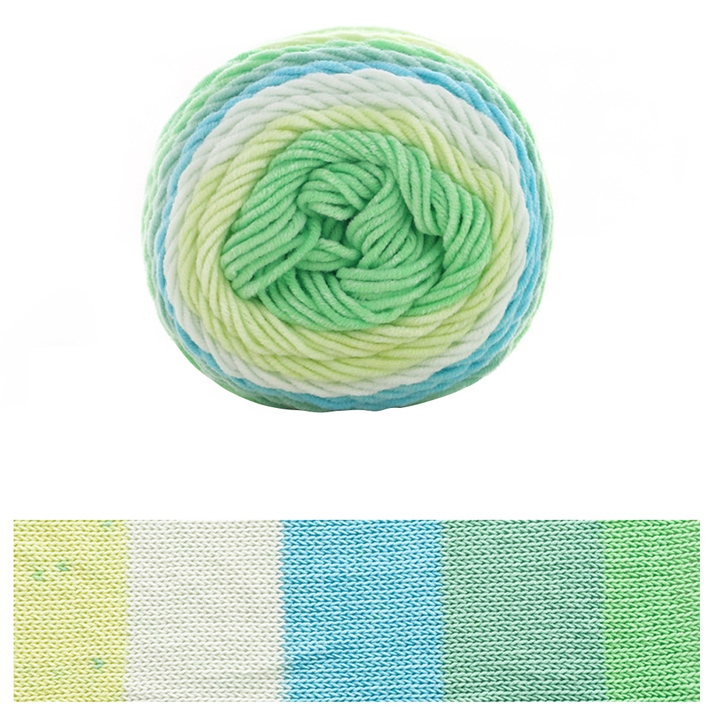 100G Solid/Regenboog Kleur Hand Geweven Katoenen Garen Zachte Gehaakte Dikke Garen Voor Hand Breien Warme Trui sofa Kussen Sjaal Diy
