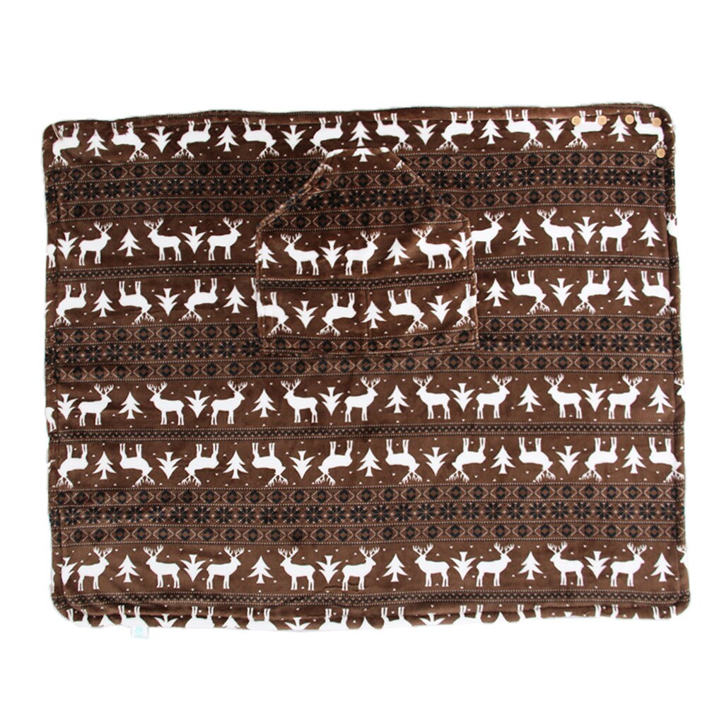 Large Double-sided Cashmere Wheelchair Rug Blanket with Pockets for Patients Elderly Keep Legs Warm, Non Slip & Machine Wash