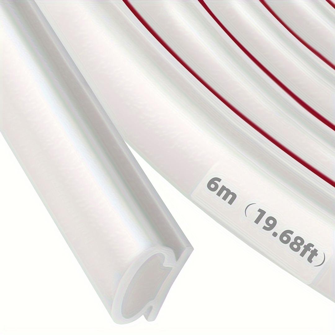 Rubber Weather Stripping Seal Strip for Doors/Windows, Waterproof Self-Adhesive Weatherstrip Soundproofing: WHITE