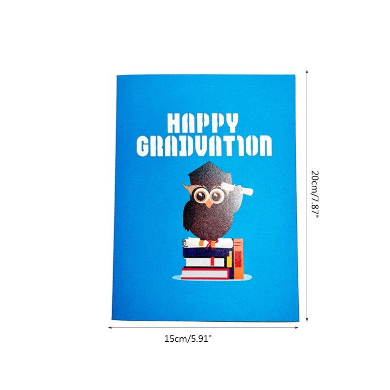3D Happy Graduation Pop up Card Blessing Message Greeting Cards for High School College Students Graduate Congratulations