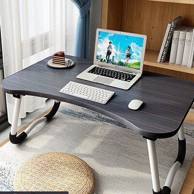 Support de Table de bureau pliable de bureau d'ordinateur Portable pour ordinateur Portable, pour ordinateur Portable, plateau de lit tout-5, 60x40cm: Black