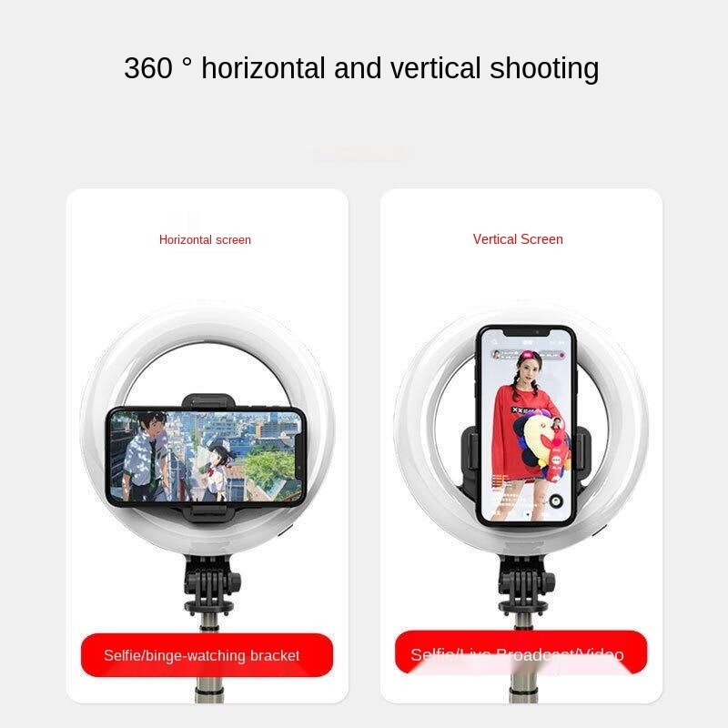 Ring light live bracket fill light tripod folding ring light handheld home portable large aperture desktop lighting