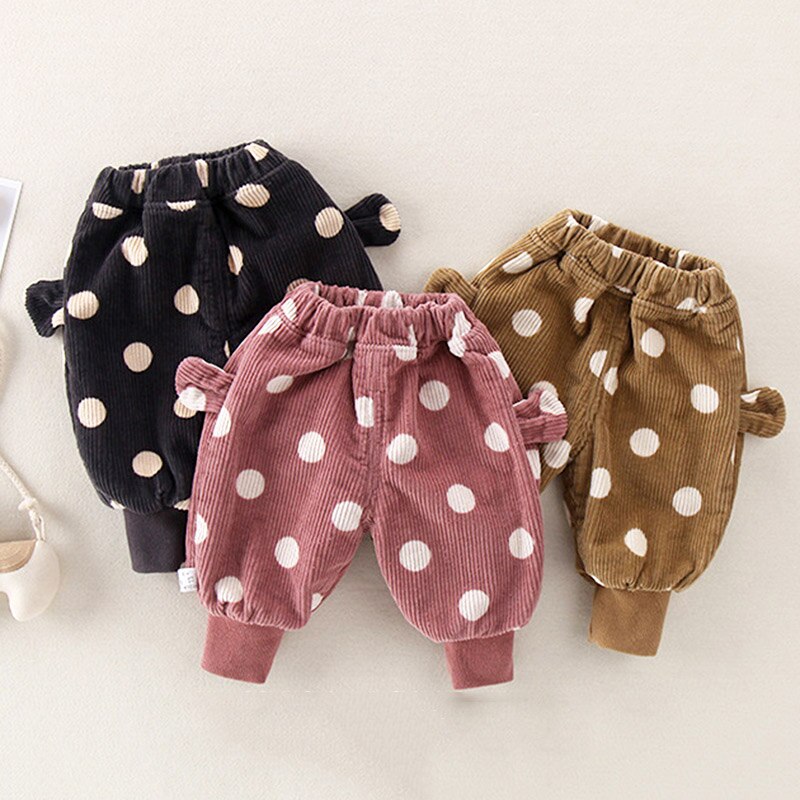 Stippen Patroon Peuter Broek Casual Sport Broek Voor Baby Zachte Kids Kleding Voor Jongens Meisjes 0-2 Y Baby corduroy Broek Kid Kleding