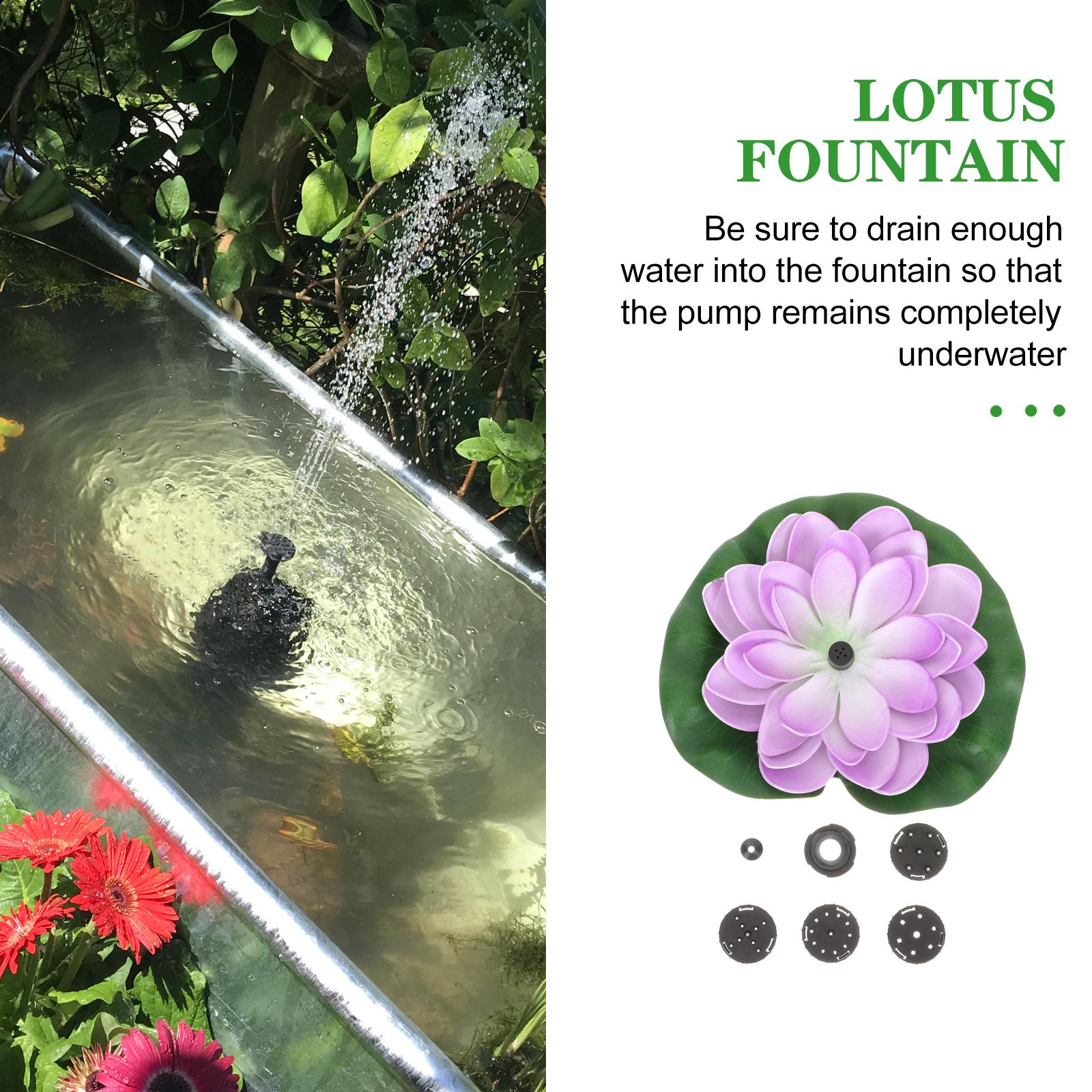 Solar Fontein Vijver Waterlelie Drijvende Tuin Landschap Ornament Zonne-energie Pomp Outdoor Decor Accessoires Premium