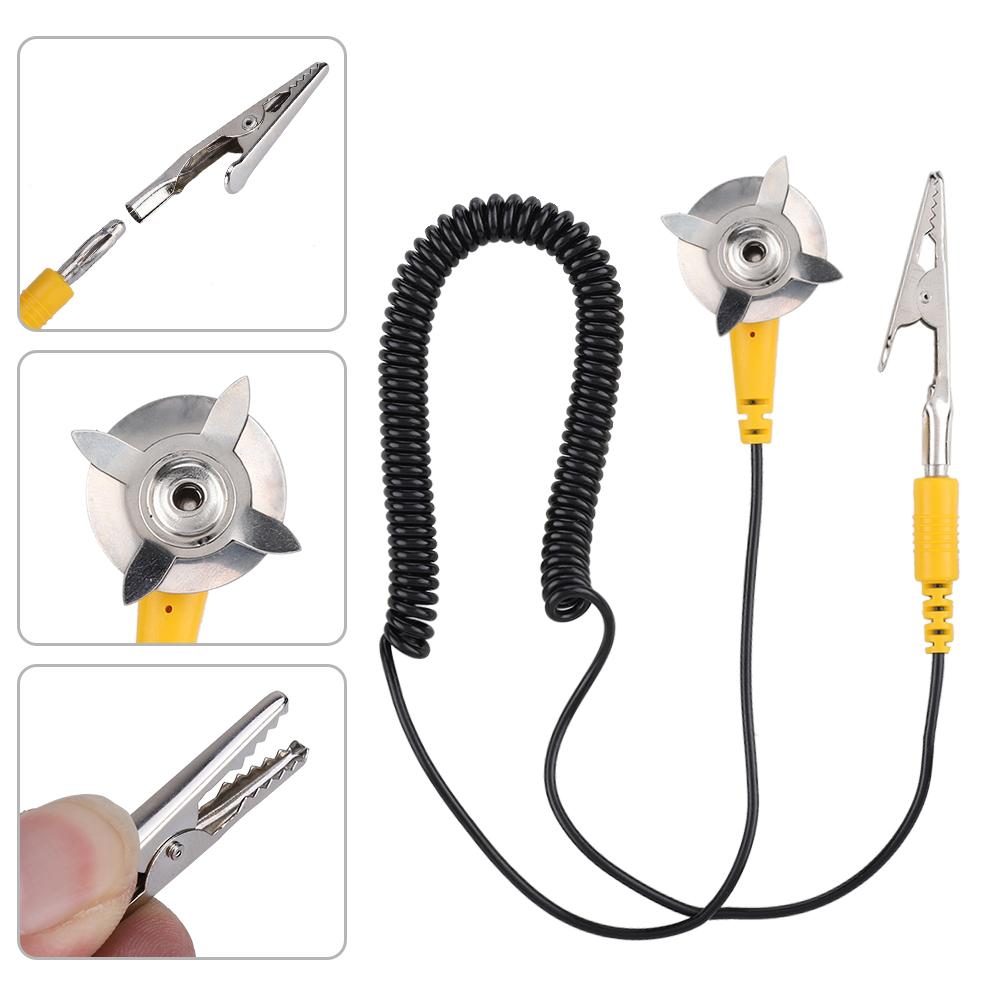 Anti-static Ground Cable PVC PU Material Anti Static Electricity Wire with Crocodile Clip