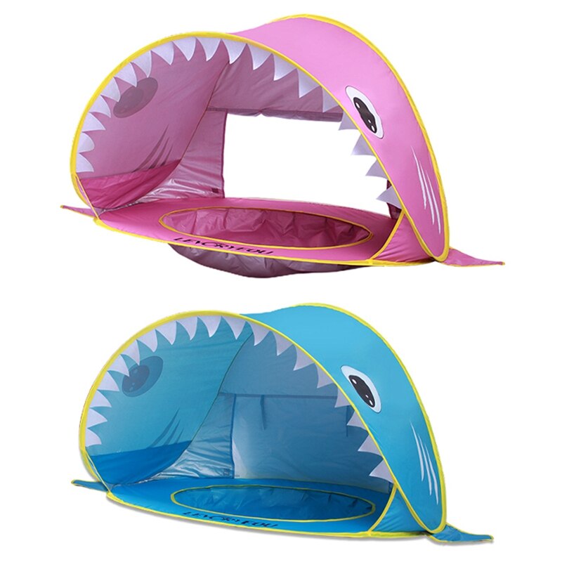 Levoryeou Baby Beach Tent Uv Beschermen Sunshelter Met Een Zwembad Baby Kids Strand Tent Up Draagbare Zwembad Zon Onderdak