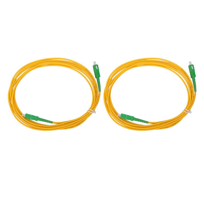 2PCS Fiber Optic Patch Cable Single Mode & Single Core SC/APC SC/APC SM G652D OS2 3 Meters
