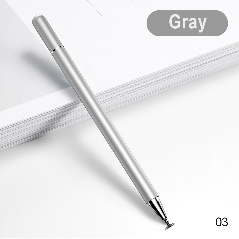 Universal Capacitive Touch Stylus Pen For Iphone Android Tablet Smartphone Drawing Smart Stylus Pens Tablet Mobile Phone Pen: Gray