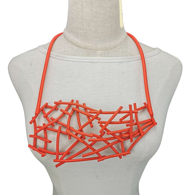 UKEBAY Handmade Strange Pendant Necklace Mesh Jewelry Women Statement Necklaces Gothic Clothes Accessories Jewellery