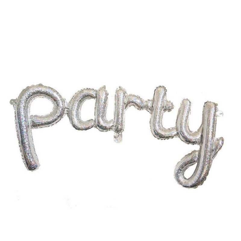 Aluminum Film Balloon Conjoined Letters Hello Party Birthday Party Decoraciones Para Fiestas Globos De Baby Shower Decorations: Party-Silver