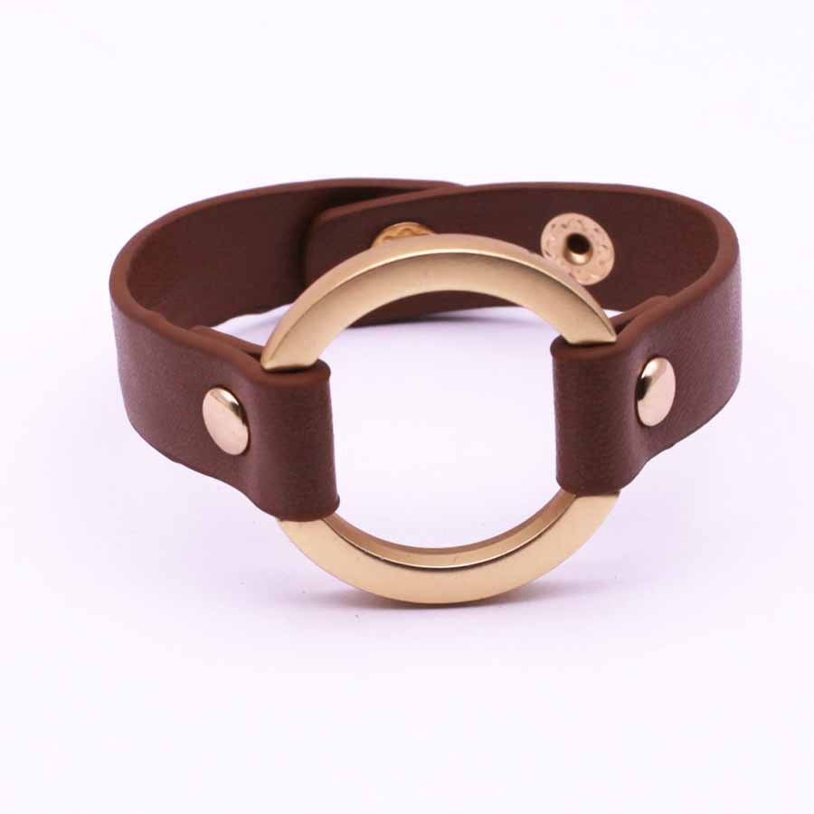 D&d læderarmbånd til kvinder bred cirkel spænde charme justerbar wrap armbånd smykker: 4