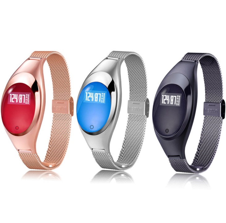 Vrouwen Mode Z18 Smart Horloge Armband Smartwatch Met Bloeddruk Hartslagmeter Fitness Tracker Voor Ios Android