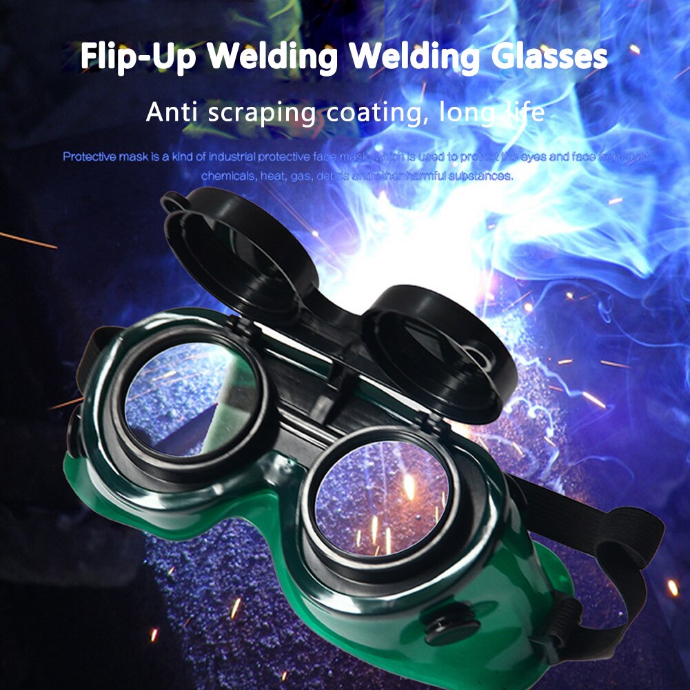 Flip-Up Double-Layer Welding Safety Protective Goggles Glasses Protective Glasses Fits For Cutting Grinding Welding
