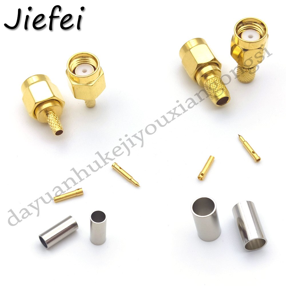 5/10 STUKS RF Connector Sma Stekker/RP-SMA Mannelijke Jack Crimp (RG58 LMR195 RG142 RG400 RG223) of (RG174 RG316 LMR100) kabel