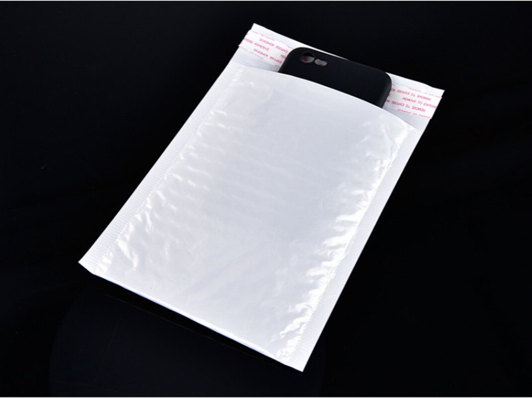 Sacos de empacotamento do envoltório do presente 13*17cm 50 pçs/lote saco de embalagem do envelope da espuma branca