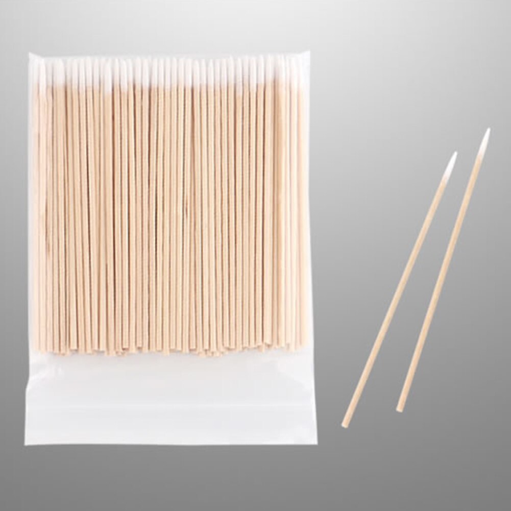 300pcs orecchie usa e getta per il trucco pulizia di gemme morbide tampone di cotone permanente Mini bastoncini di legno cosmetici strumenti di estensione ciglia