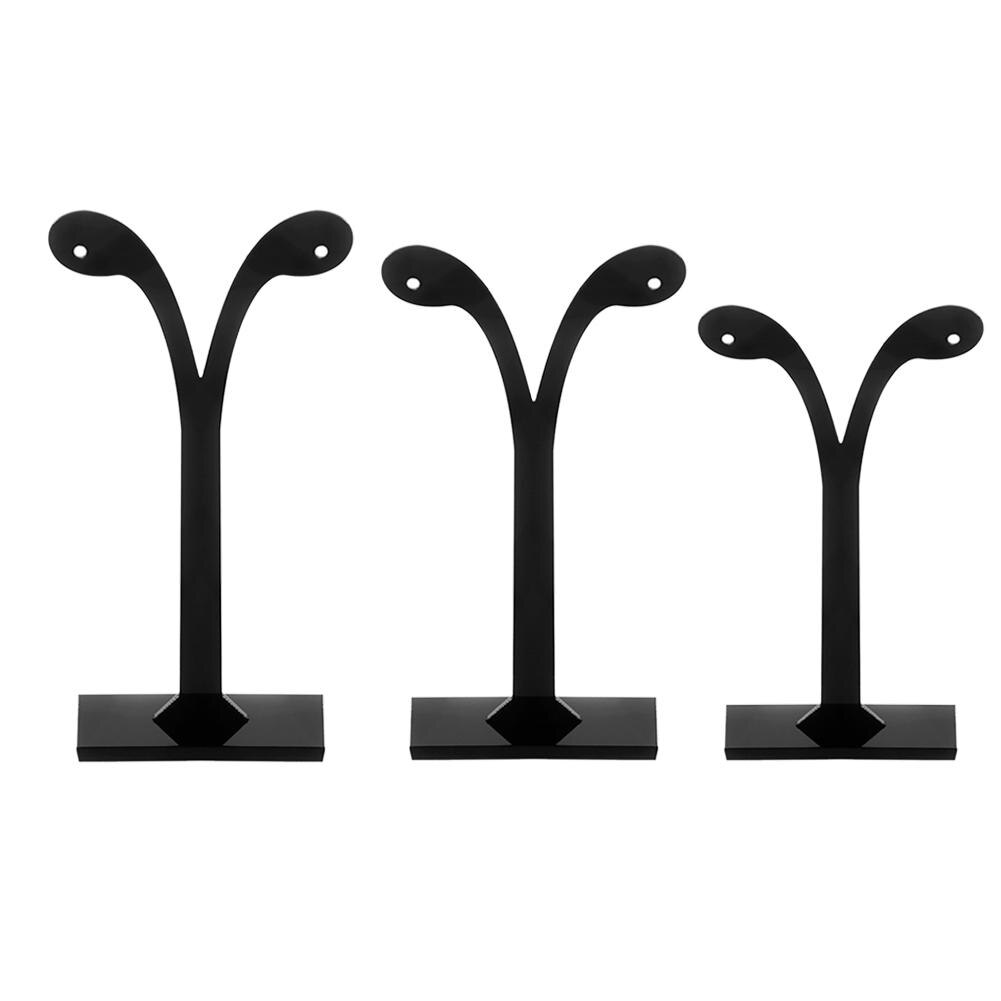 3pcs Earring Display Shelf Stand Holder Jewelry Organizer Rack Leaf Pattern Stud Earrings Holder Display Stand Jewelry Rack: 01