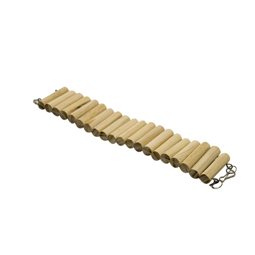 Houten brug kauwspeelgoed ladder voor kleine huisdieren hamsters cavia's en andere kleine huisdieren flexibele kooi habitat speelgoed #0803 ljc