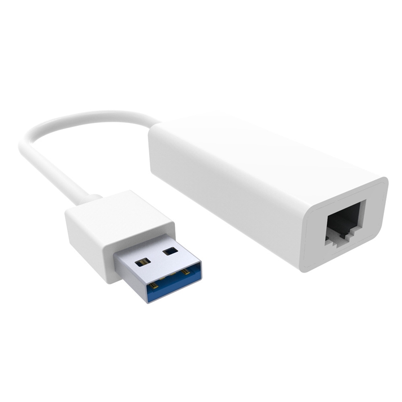 Adattatore di rete USB 3.0 Gigabit Ethernet LAN RJ45 1000Mbps per PC Windows Mac: White