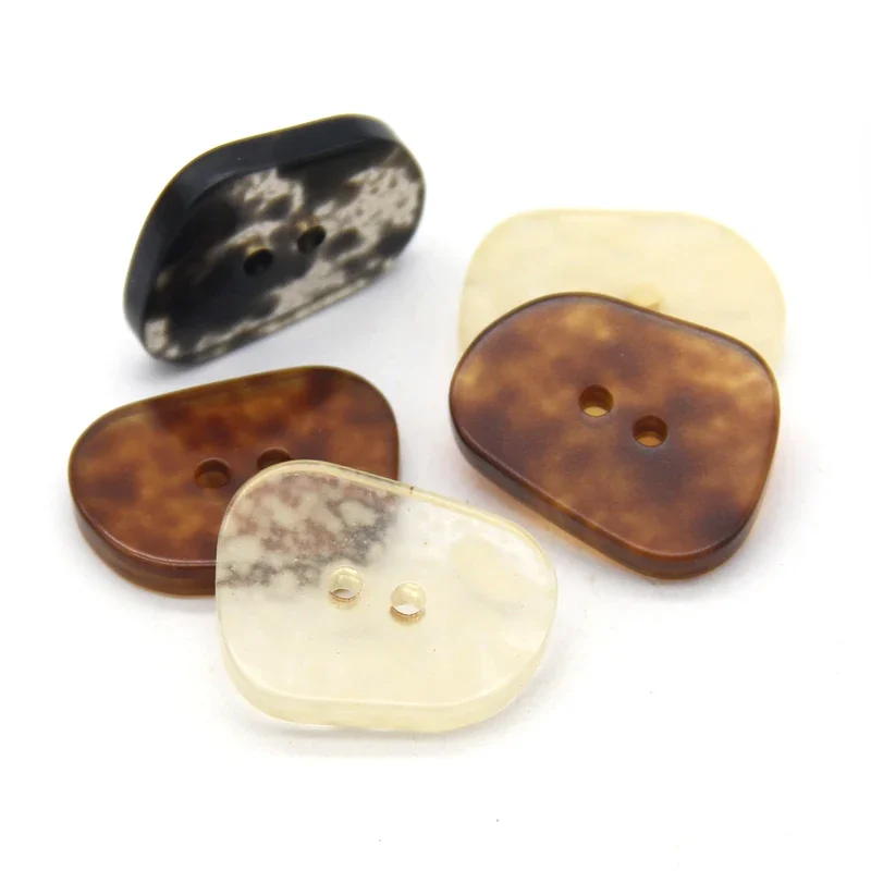 Botones grandes de resina para traje, 30mm, 38mm, 44mm, para ropa, chaqueta, suéter, accesorios decorativos transparentes para costura DIY,