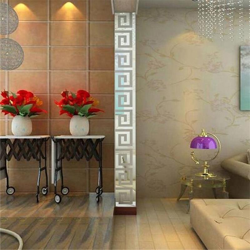 10 Stuks Diy Acryl Muursticker Voor Thuis Slaapkamer Decoratie Moderne Spiegel Muursticker Decor Decal: Silver