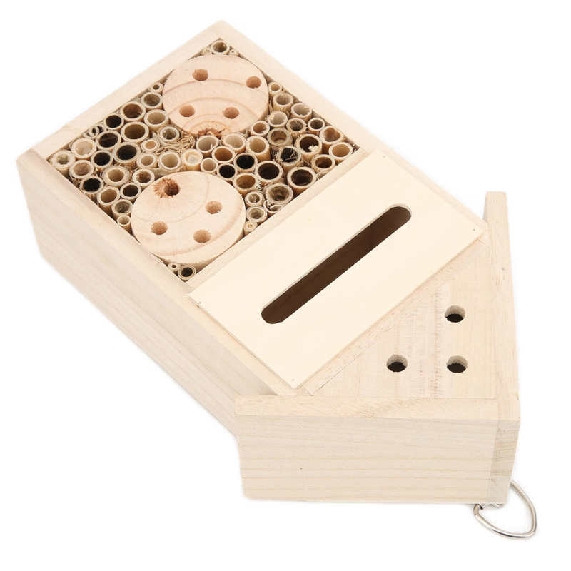 Wood Bee House Attract More Pollinating Wooden Insect Hotels for for Bees Butterflies Ladybugs Natural Wood Insect Home