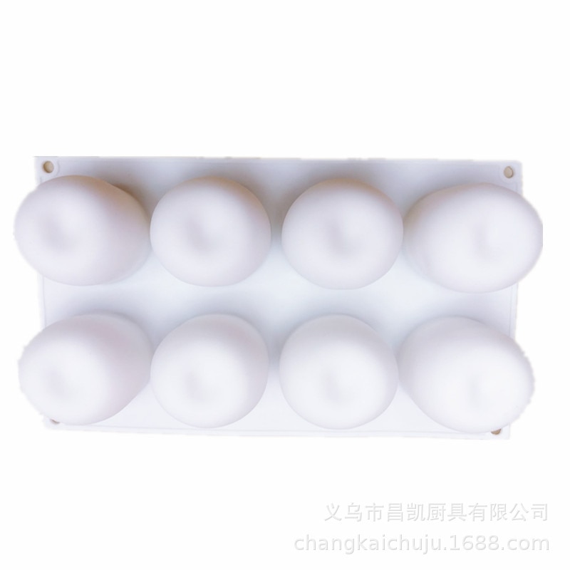 Appeltaartvorm met 8 gaten, siliconen, fruitmoule, bloem, siliconen bakvorm, bevroren fondant, broodmousse, bakvorm