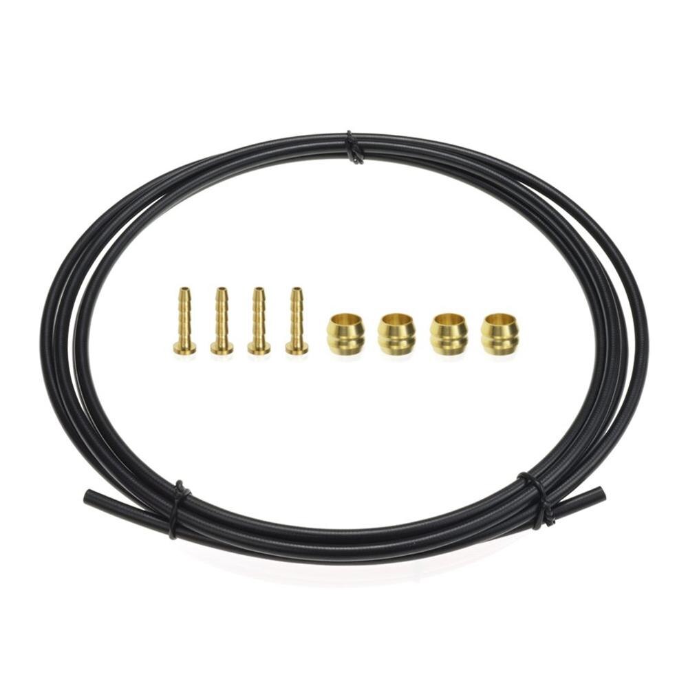 Plastic/Hars Remslang Voor Fiets Hydraulische Schijfrem Mountainbike Olie Remleiding Pijp Olie Naald Set: black